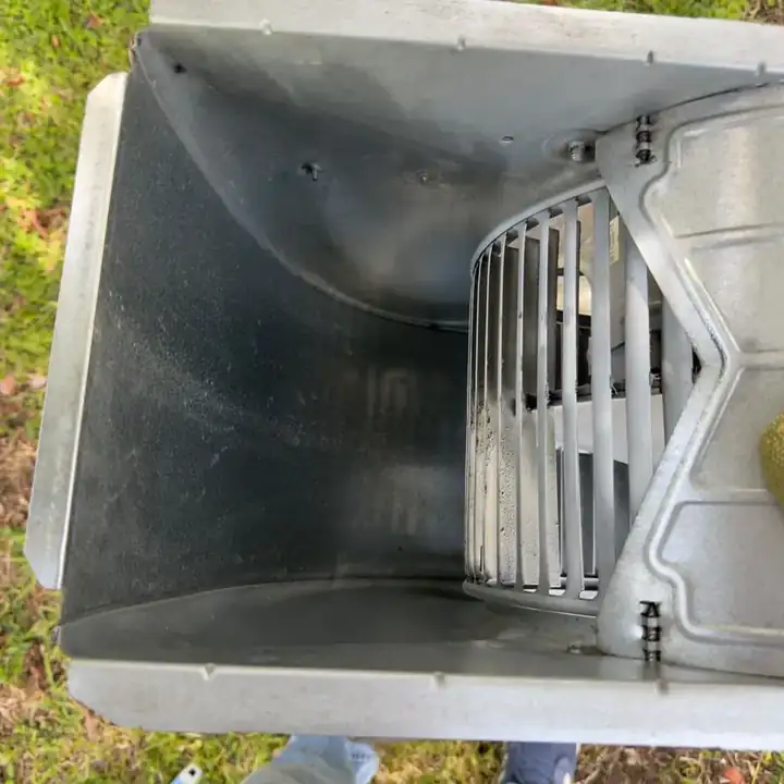 Clean AC blower housing after sanitization